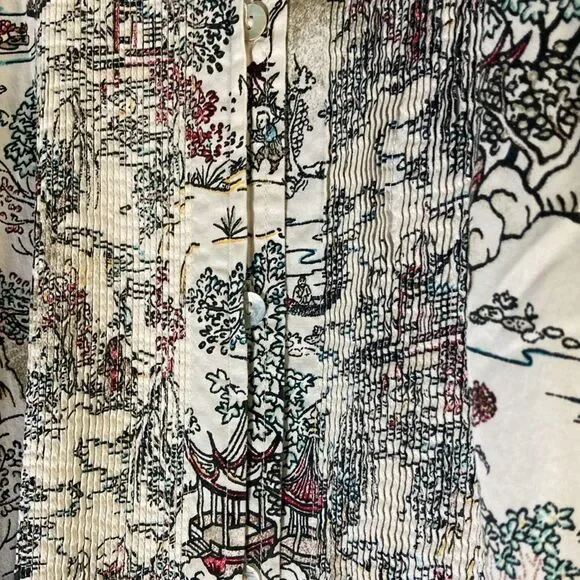 Chicos 3 Womens Vintage Size XL Button Front Long Sleeve Shirt 46" Bust - Picture 8 of 16